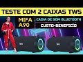 MIFA A90 TESTE COM 2 CAIXAS DE SOM BLUETOOTH - TWS MIFA REVIEW - Qualidade Custo Beneficio MIFA A90
