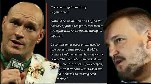 OLEKSANDR USYK  MANAGER SAYS WORKING WITH TYSON FURY IS A NIGHTMARE !!!