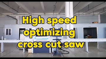 High speed optimizing cross cut saw