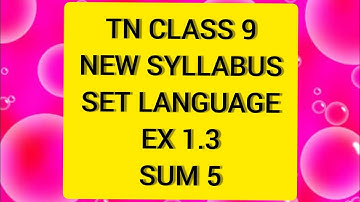 TN Samacher 9 Maths Set Language Ex 1.3 Sum 5.
