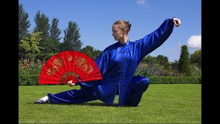 02/05/2020 Tai Chi Kung Fu Fan form Front View To music