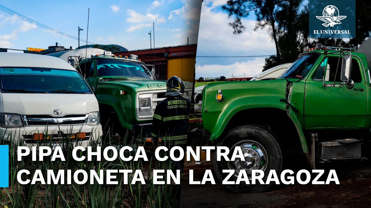 Pipa de agua pierde el control y se impacta contra camioneta en calzada ...