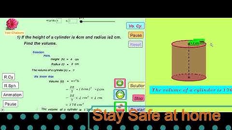 Volume of cylinder and sphere and relation between them by using ggb file.