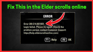 Fix Elder Scrolls Online error 200 (Login Failed)