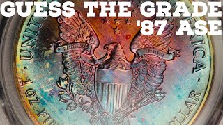 1987 American Silver Eagle ASE PCGS Rainbow Toning || GUESS THE GRADE!