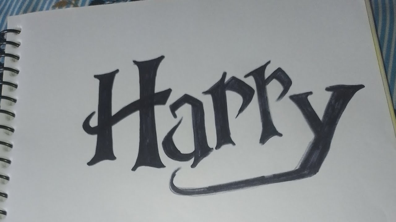how to draw step by step Harry Potter font writing idea #calligraphy ...