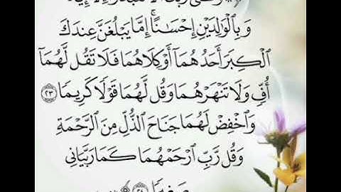 سورة الاسراء آيت نمبر 23تا24 تلاوت قرآن كريم سعد أيوب #تلاوت #قرآن #تلاوات #سعد