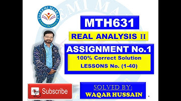 MTH631 Assignment no 1 solution by taleemi markaz