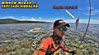 Mancing di spot bahaya  Casting pinggiran karang dangkal umpan minnow