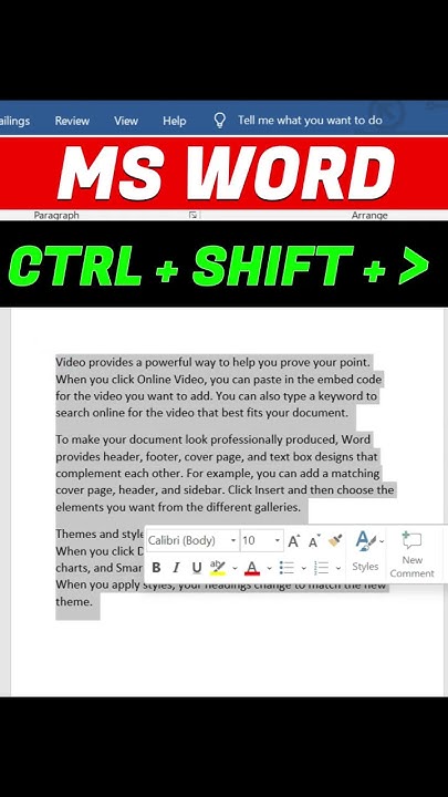 MS WORD How To Increase Font Size SHORTCUT shorts YouTube ms-word-how-to-increase-font-size-shortcut-shorts-youtube