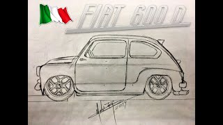 COMO DIBUJAR UN FIAT 600 AL PISO