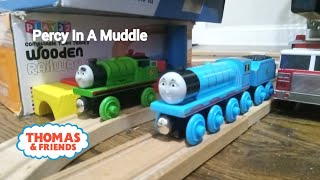 Percy In A Muddle | Thomas And Friends Wooden Railway Remake By @ThomasFan2002 Remastered Video