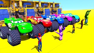 GTA V SPIDERMAN, FNAF, POPPY PLAYTIME CHAPTER 3 - Epic New Stunt Race For Car Racing by Trevor #123