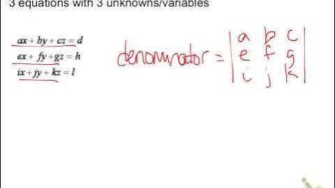 3.7 Determinants and Cramer