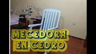 Mecedora de madera en Cedro y laca!!!!!efrain zerrilla