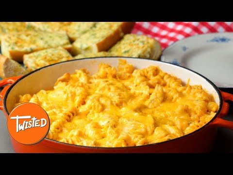 Buffalo Chicken Pasta Bake And Cheesy Garlic Bread Recipe  Twisted