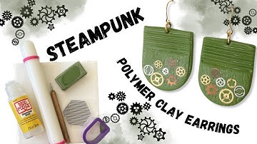 Steampunk Polymer Clay Earrings DIY, Gear earrings tutorial