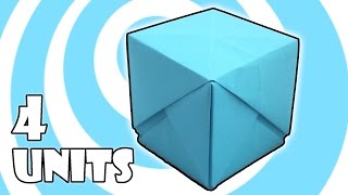 Modular Origami Cube Box Instructions (4 Units)