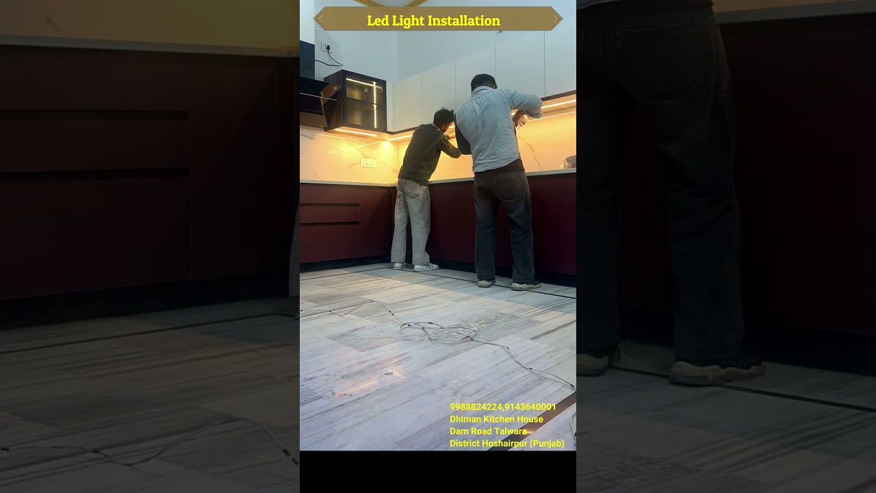 Kitchen LED Profile Light Installation | Dhiman Kitchen House