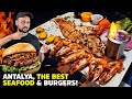 Grilled Fish & Prawns | Skull Street Food | The Best SeaFood, Ultimate Burgers | Antalya, Turkey