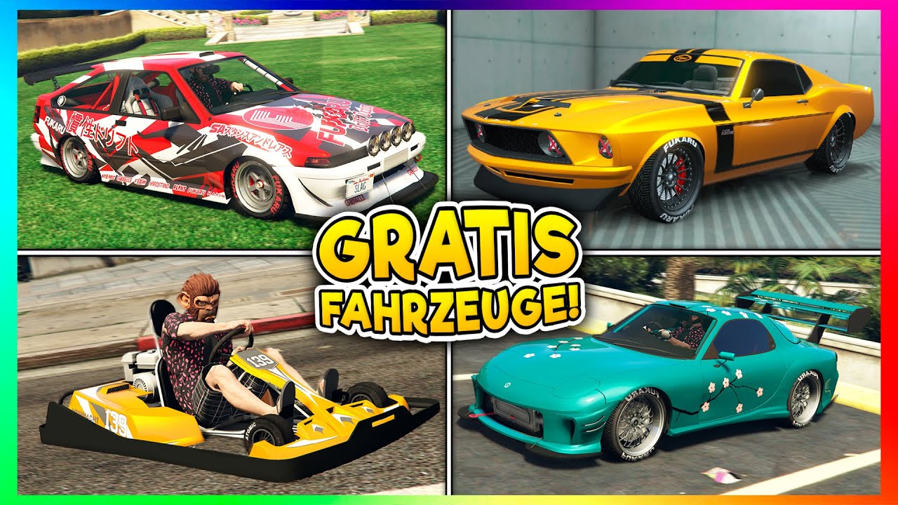 5 neue GRATIS AUTOS in GTA 5 ONLINE❗😱 