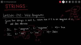 LeetCode 242 - Valid Anagram | 2 Approaches | Strings | DSA