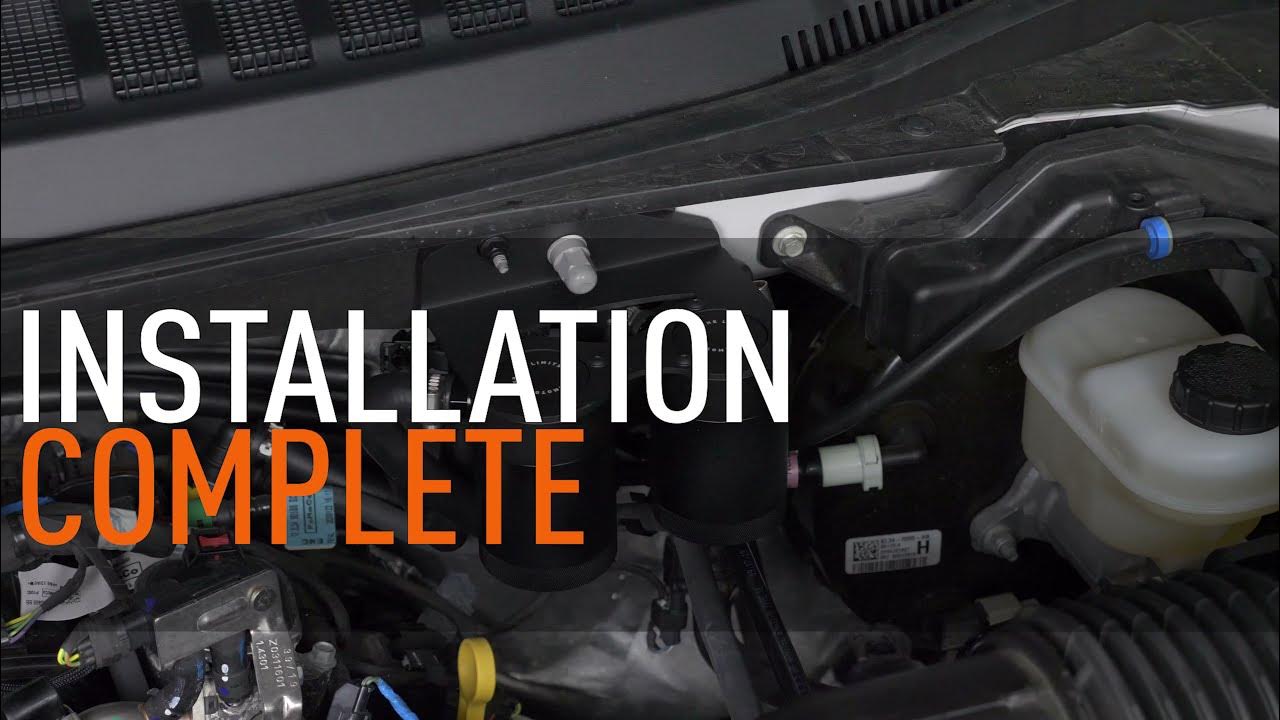 2018+ Ford F-150 2.7L EcoBoost Baffled Oil Catch Can Kit Installation