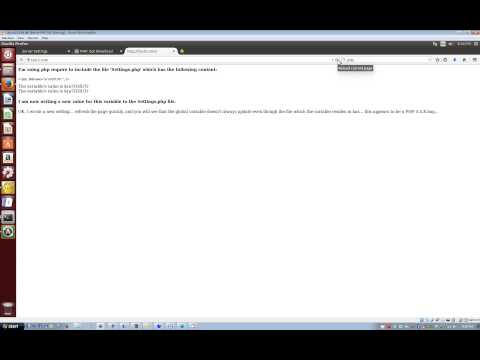 PHP 5.5.x and 5.6.x Global Variable Value Loaded from File Not Updating Bug After Browser Refresh