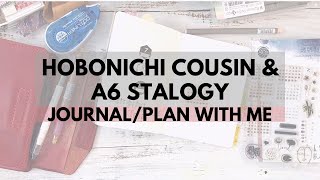 hobonichi cousin a6 stalogy journal and plan with me process video