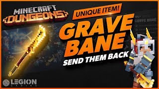 Minecraft Dungeons - GRAVE BANE | Unique Item Guide