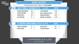 St.Crispin & Harlestone CC 1st XI v Olney Town CC Saturday 1st XI