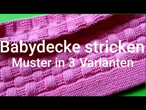 einfache Babydecke stricken,