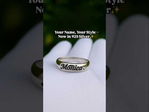 customized ring with name in silver silver ring shorts jewelry couplegift