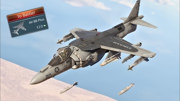 "JDAM" GPS Guided Bombs Air Strikes : AV-8B Plus Harrier ll💀Close Air Support 💥[CAS] (War Thunder)