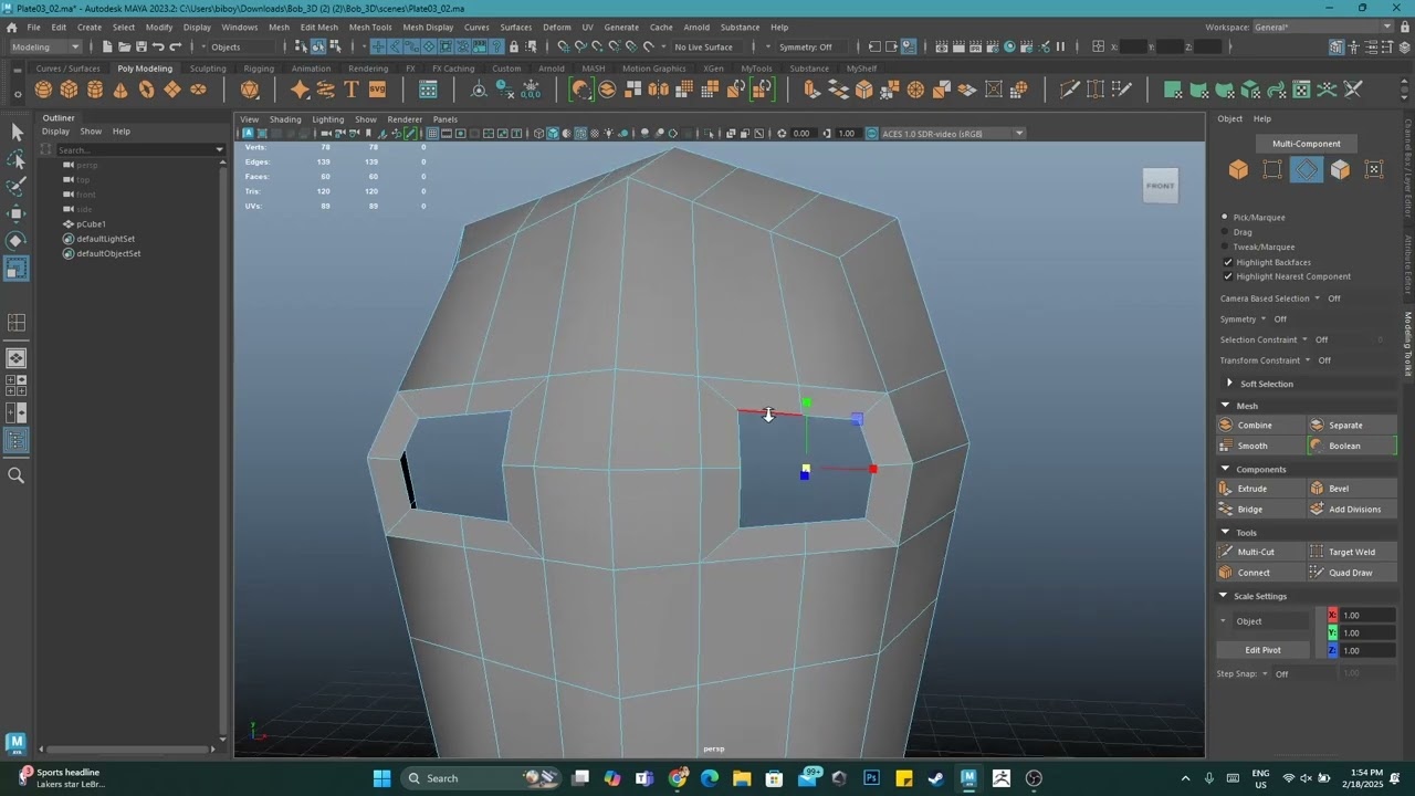 Face Modeling in Maya