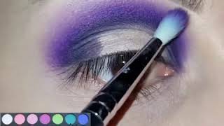 Morphe 35M and 35B purple cut crease with neon green