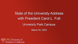 State of the University Address at University Park Campus 2023