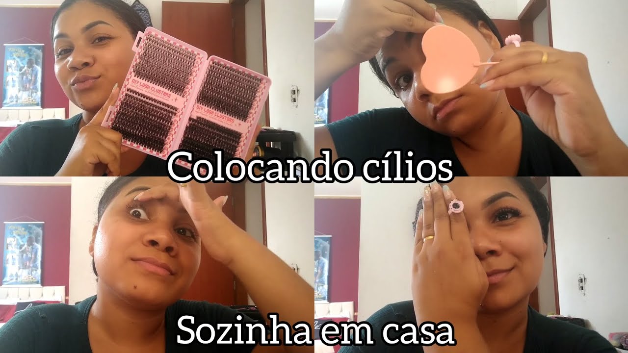 🎀COLOCANDO CÍLIOS SOZINHA EM CASA ✨