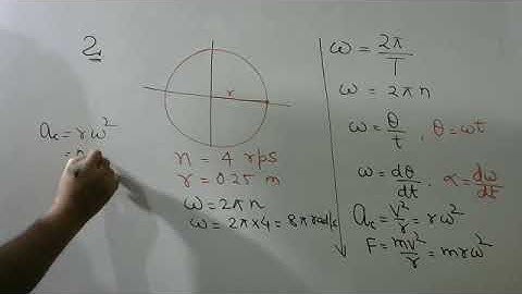 A particle completes 4 revolutions per second on a circular path of radius 0.25 m. Calculate