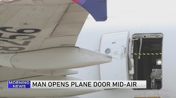 Passenger opens exit door during airplane flight in South Korea; 12 people injured slightly
