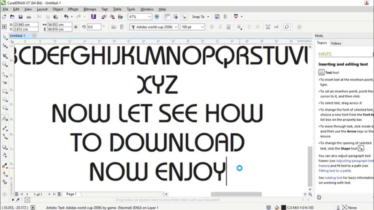 Adidas 2006 cup font free download - YouTube