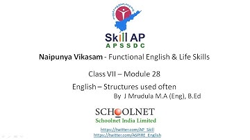 Structures used often -  Functional English  - Class VII – Module 28