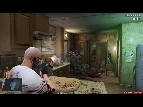 GTA 5 - Trevor's Trailer FIB Raid Shootout + Six Star Escape - YouTube