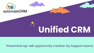 Unified CRM: Streamline Up sell opportunity creation by Support teams | CRM use case | automateCRM