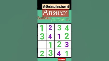sudoku #puzzle 1#answer #ytshorts #shorts