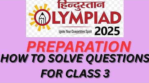 Hindustan Olympiad 2025 preparation for class 3 #howto #samplepapersolutions #class3 #preparation 
