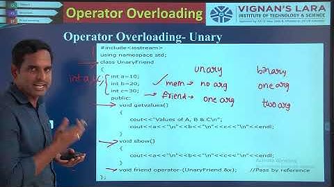 Friend Classes, Operator Overloading using Friend Functions 3-6