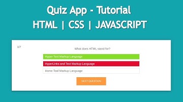 Quiz App: Build a Quiz App With HTML,CSS,JavaScript (Multiple Choice Quiz App)