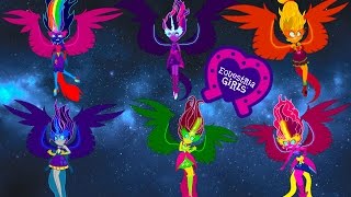 My Little Pony Equestria Girls Transforms - Mane 7 Midnight Demons Form - Coloring Videos For Kids screenshot 3