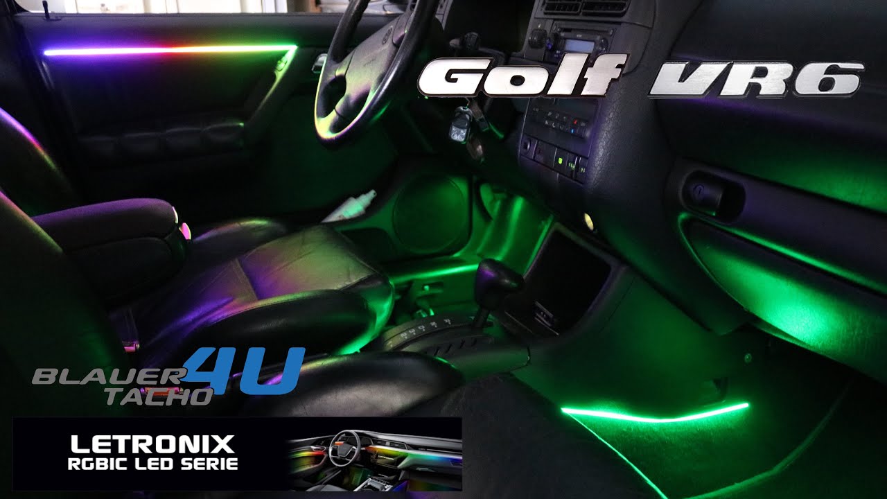 LETRONIX RGBIC RGB Full LED Rainbow Auto Ambientebeleuchtung (Für  Armaturenbrett) mit APP Steuerung und Fernbedienung : : Auto &  Motorrad